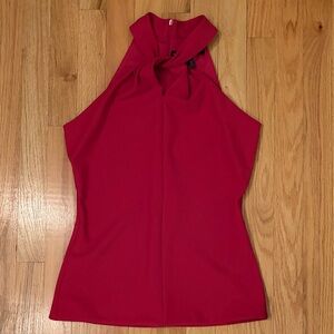 White House Black Market Vibrant Hot Pink Halter Top